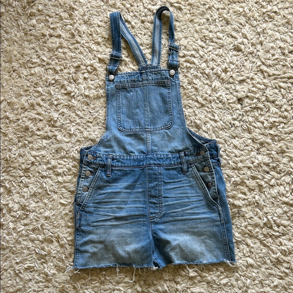 Madewell Denim Overalls with Mixed Nail Accent